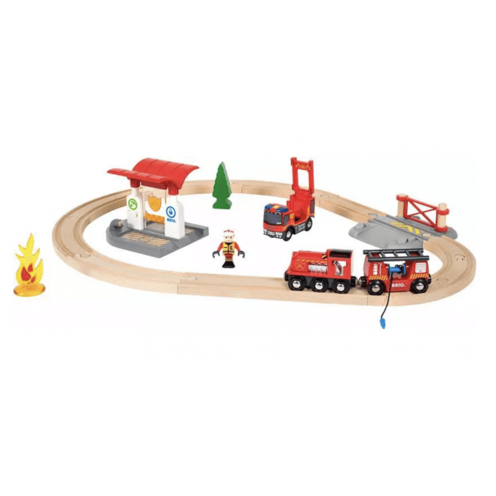 Rescue Firefighter Train Set - Beanie Games