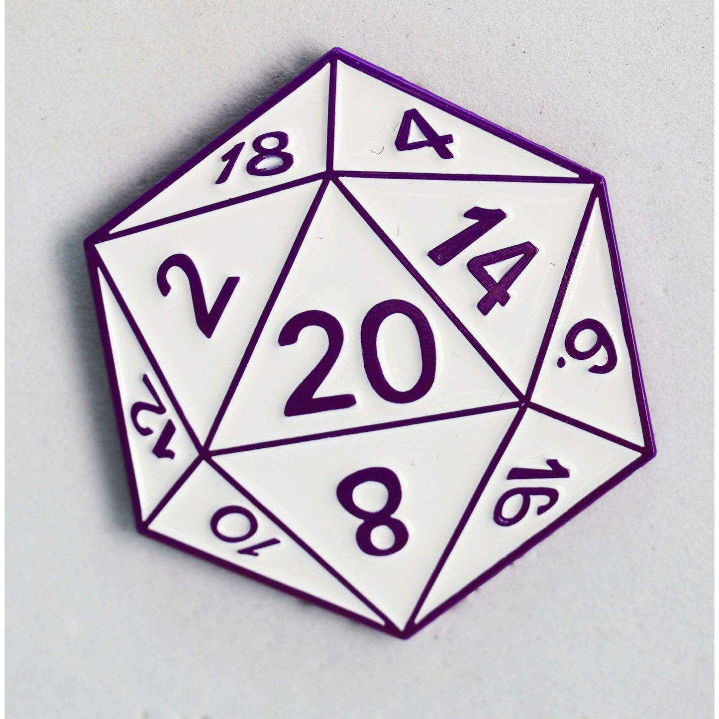 Shadow Variant D20 Enamel Pin: Purple - Beanie Games