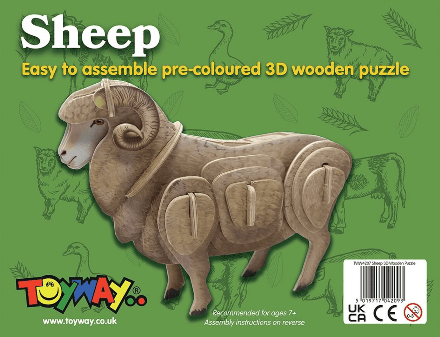 Sheep 3D Wooden Puzzle - Beanie Games