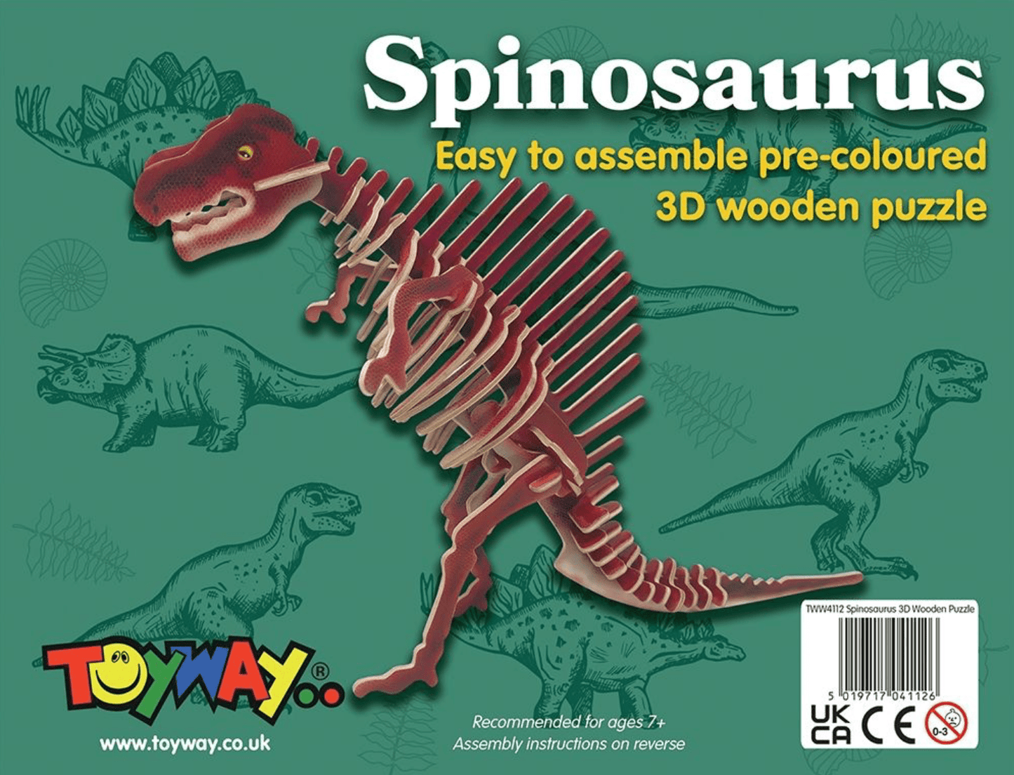 Spinosaurus 3D Wooden Puzzle - Beanie Games