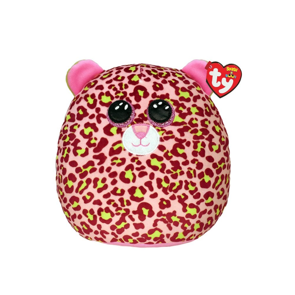 Squish A Boo: Lainey Leopard Medium (Pink) - Beanie Games