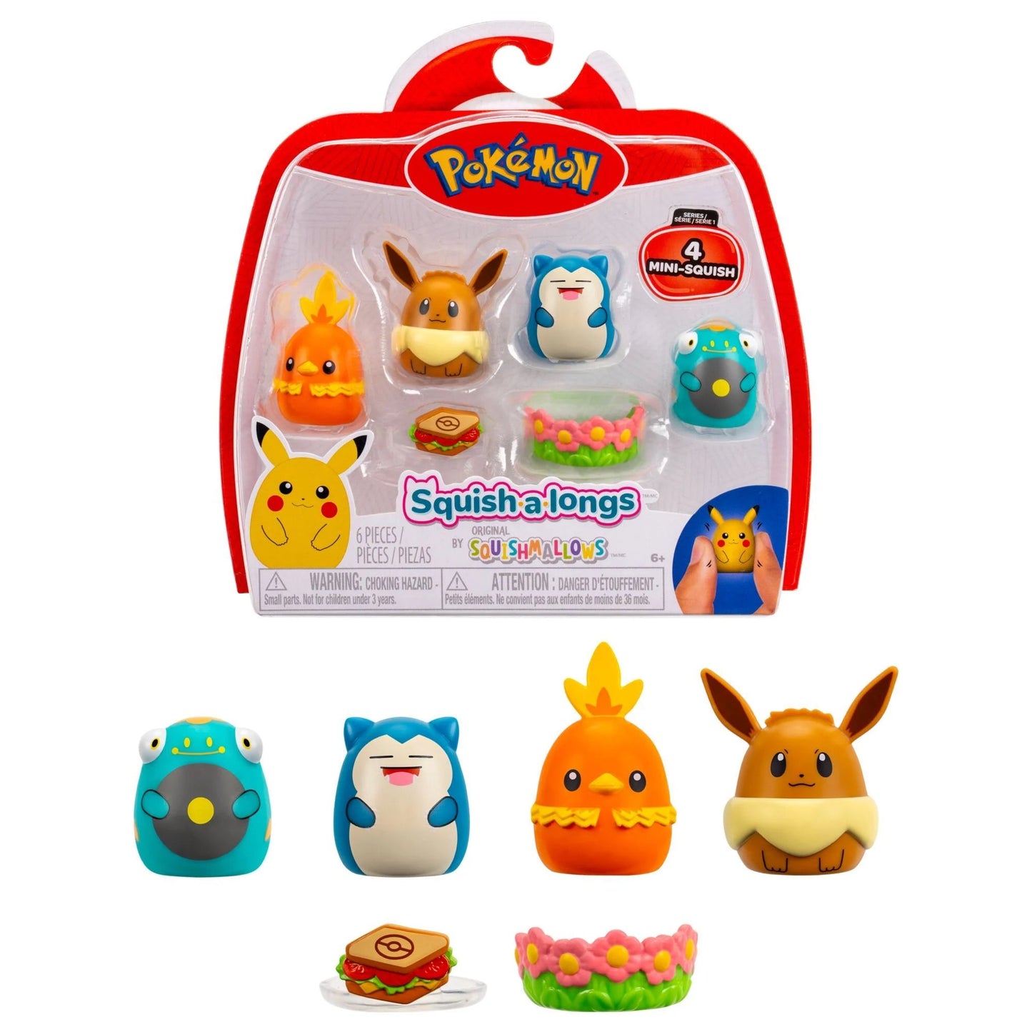 Squishalongs - Pokemon 4 Pack (Style 1) W1 - Beanie Games