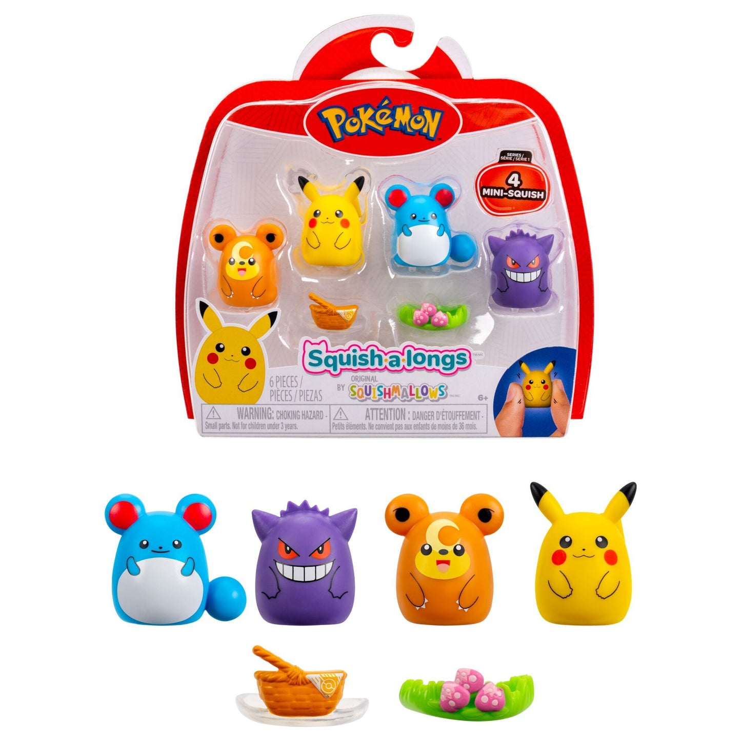 Squishalongs - Pokemon 4 Pack (Style 2) W1 - Beanie Games