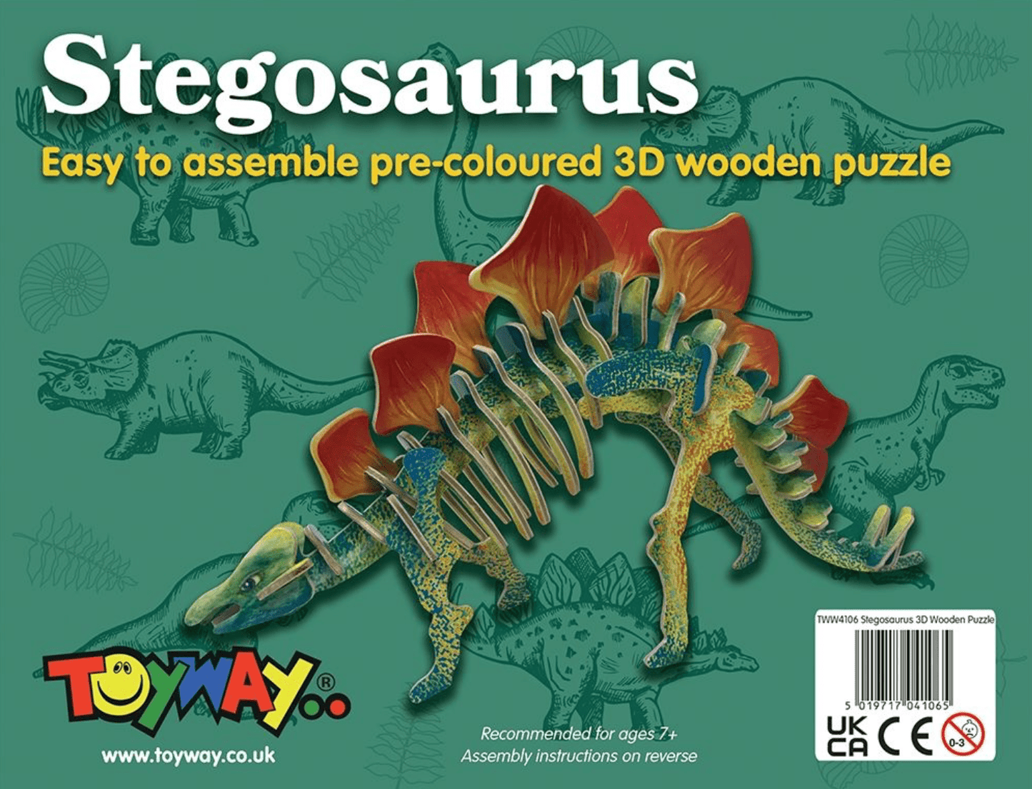Stegosaurus 3D Wooden Puzzle - Beanie Games