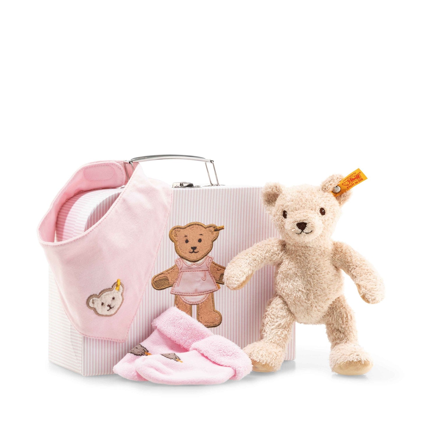 Steiff Baby Gift Set (Beige/Pink) - Beanie Games