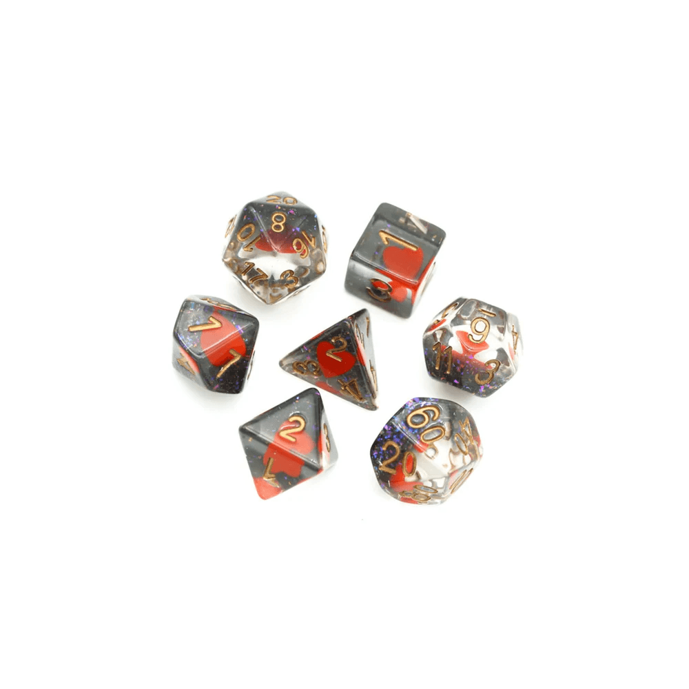 Suit of Dice: Hearts RPG Dice Set - Beanie Games