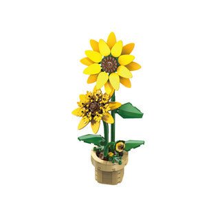Sunflower Building Block Planter - 187 pcs - Beanie Games
