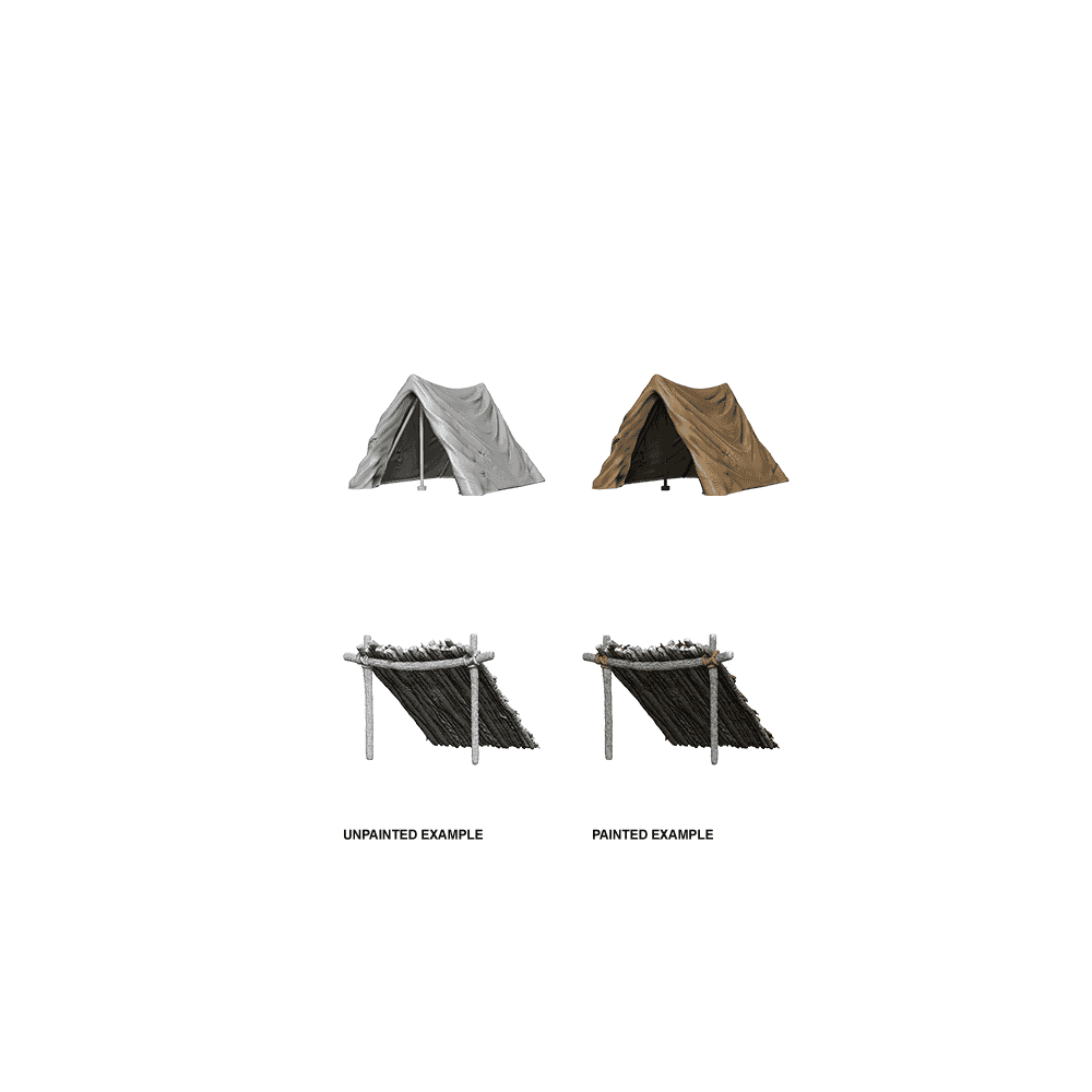 Tent & Lean - To: WizKids Deep Cuts Unpainted Miniatures (W10) - Beanie Games