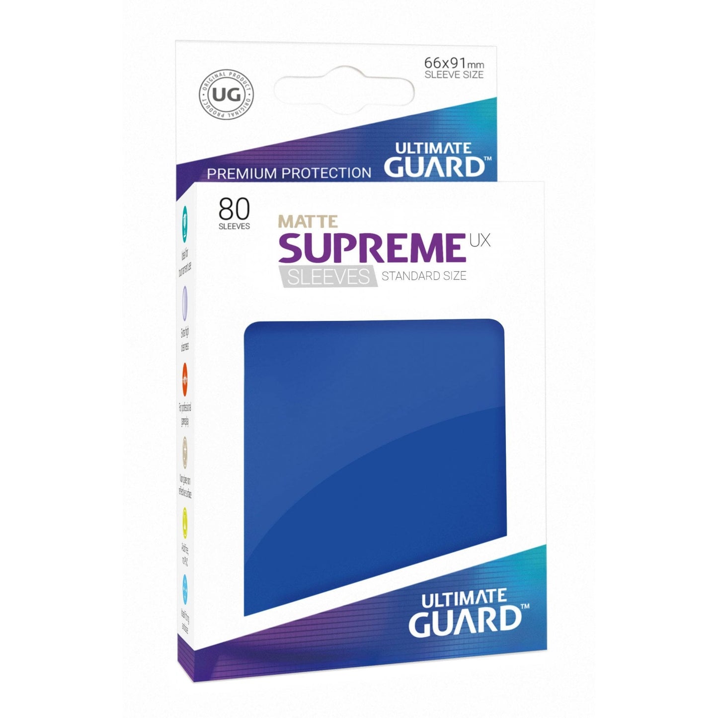 UG Blue Matte Standard Supreme UX Sleeves (80) - Beanie Games