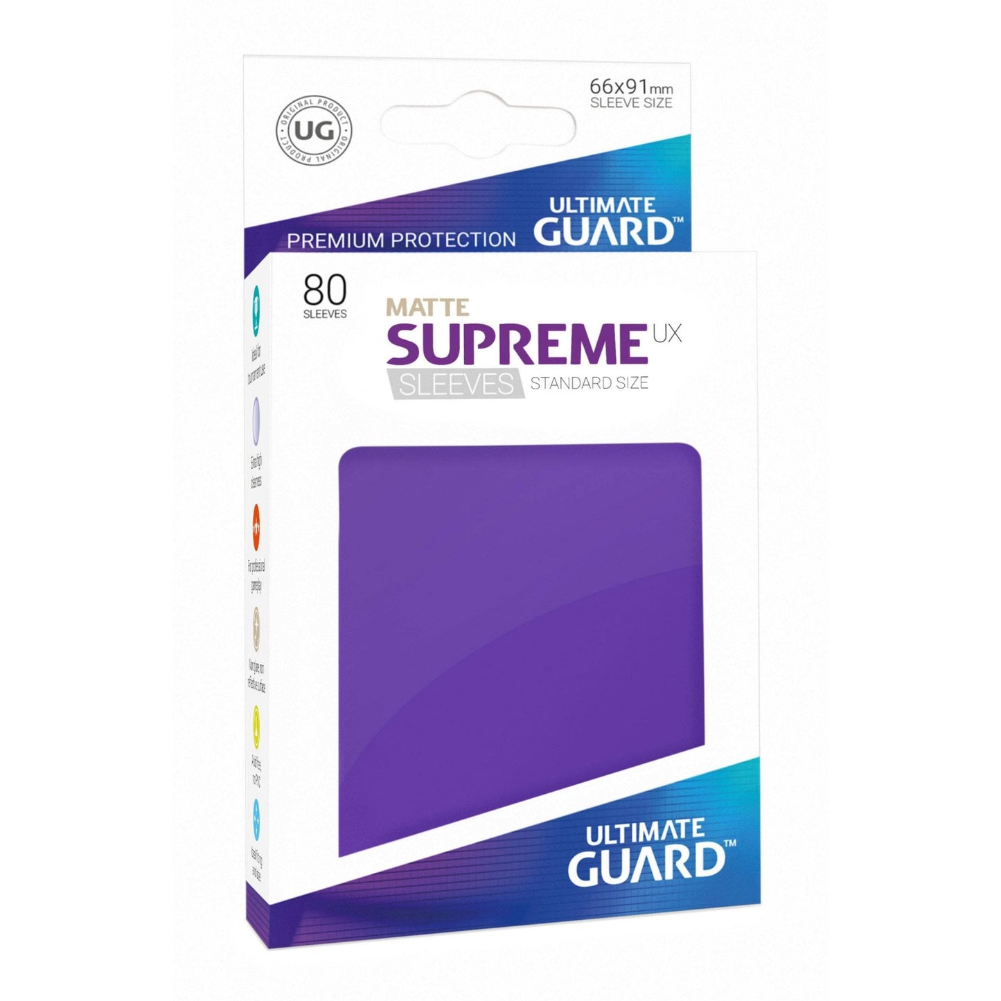UG Purple Matte Standard Supreme UX Sleeves (80) - Beanie Games