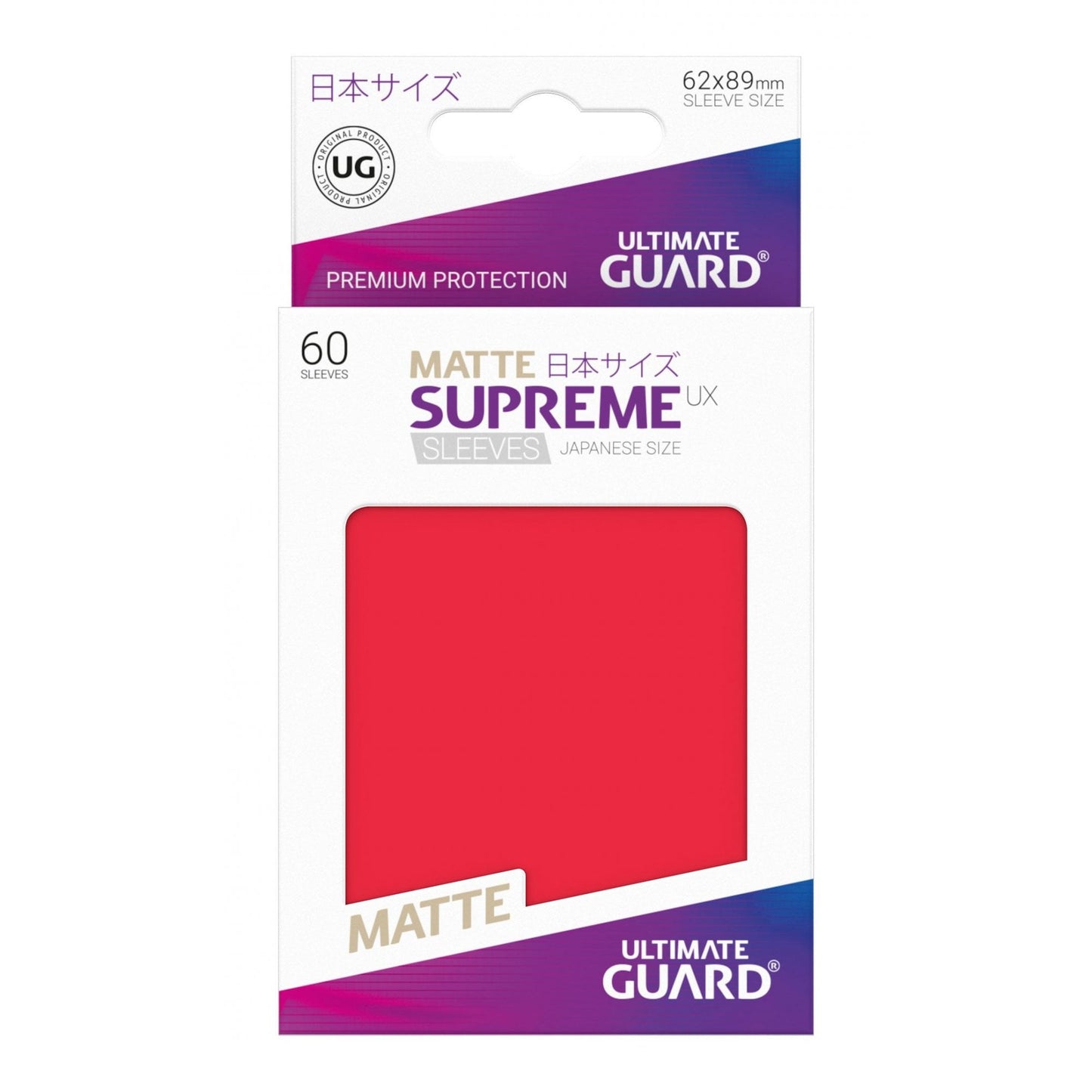 UG Red Matte Small Supreme UX Sleeves (60) - Beanie Games