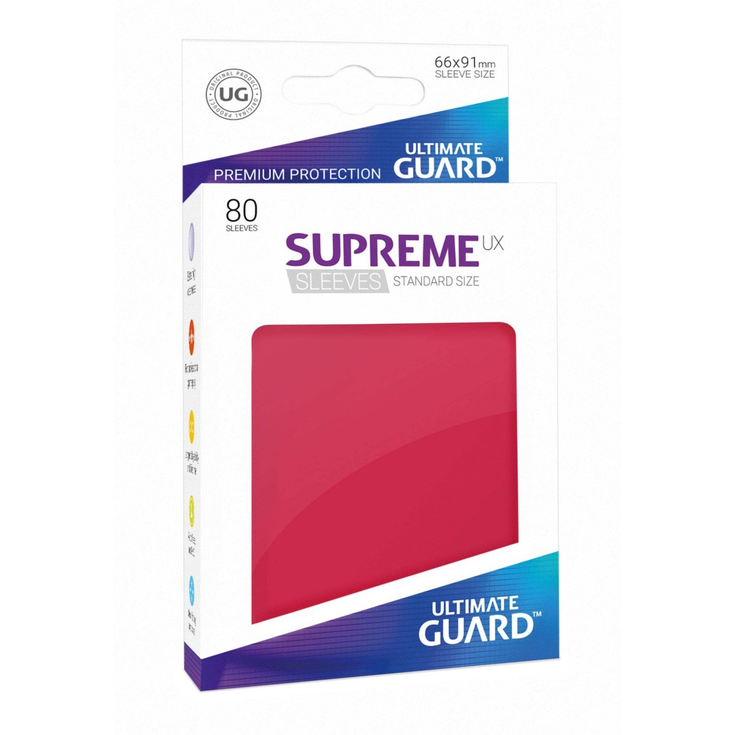 UG Red Standard Supreme UX Sleeves (80) - Beanie Games