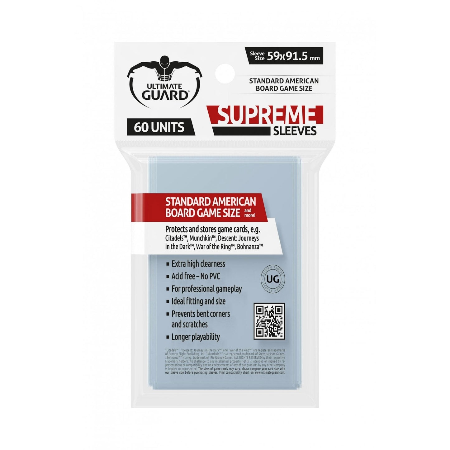 UG Supreme Standard American Board Game Sleeves - Beanie Games