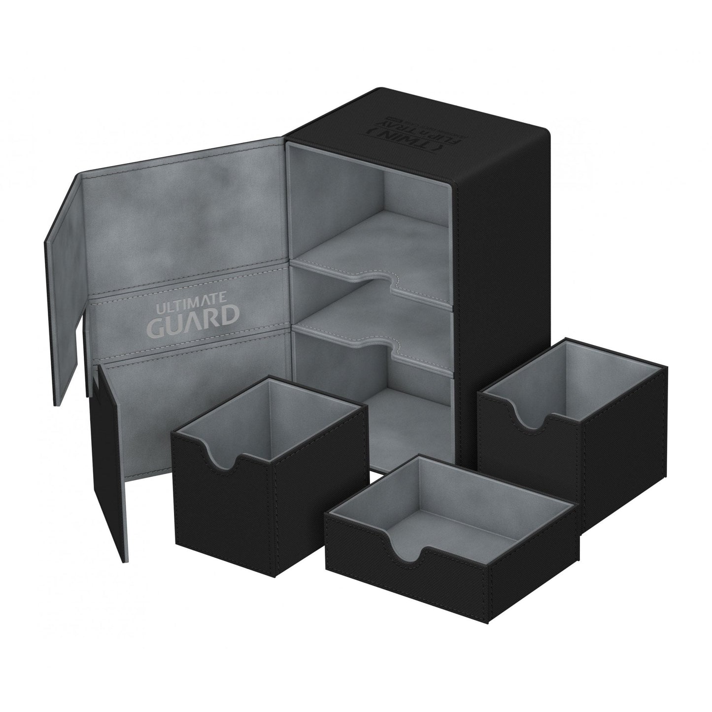 UG Twin Flip N Tray 160+ Deck Case XenoSkin Black - Beanie Games