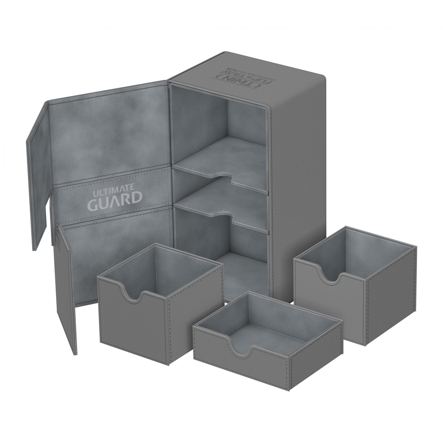 UG Twin Flip N Tray 200+ Grey Deck Case - Beanie Games