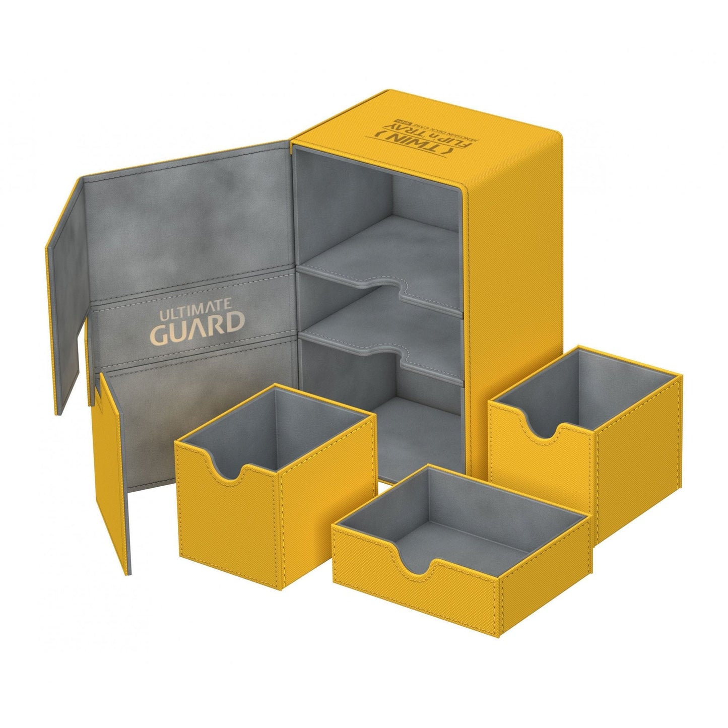 UG Twin Flip N Tray Deck Case 160+ XenoSkin Amber - Beanie Games