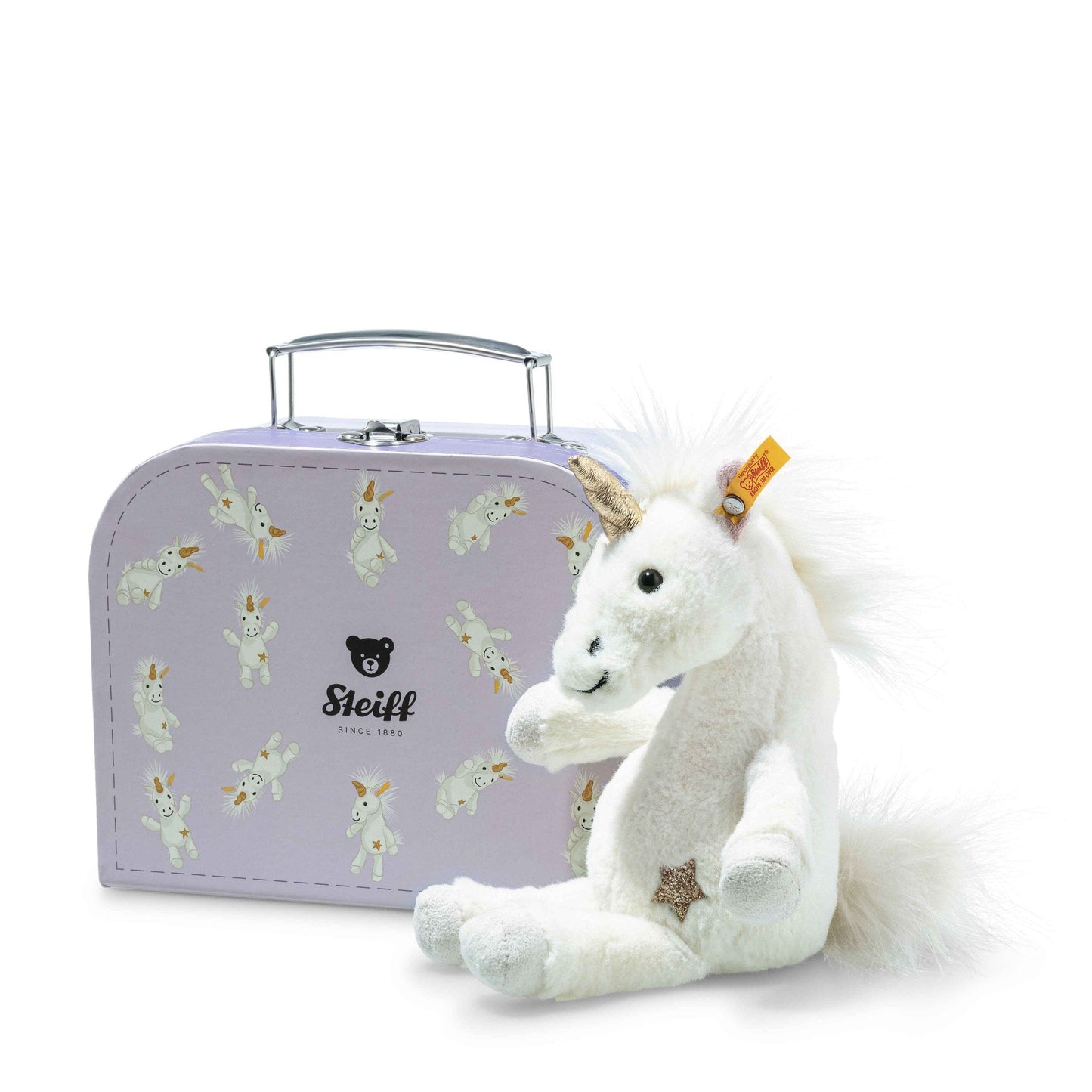 Unica dangling unicorn in suitcase - Beanie Games
