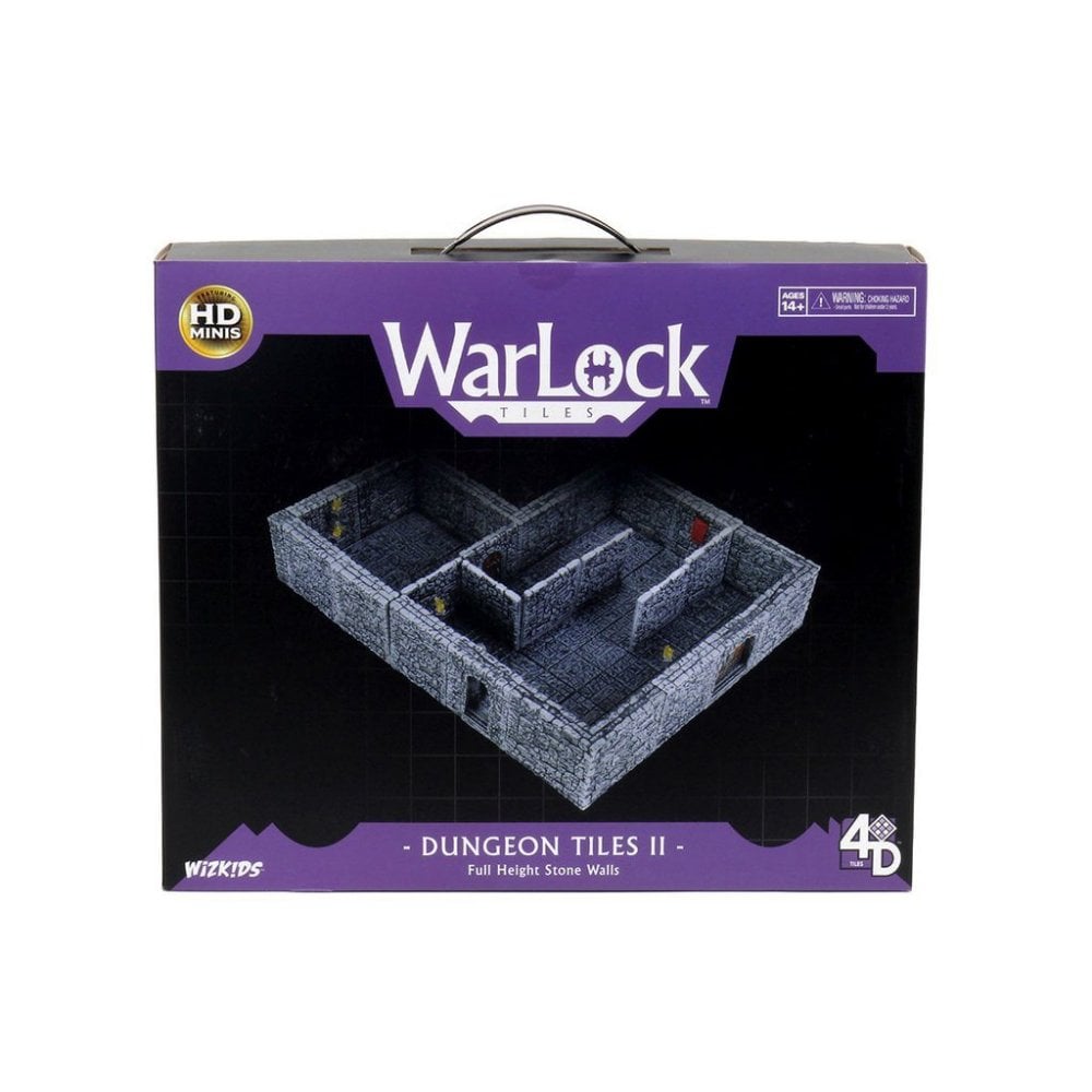 WarLock Tiles: Dungeon Tiles II – Full Height Stone Walls - Beanie Games