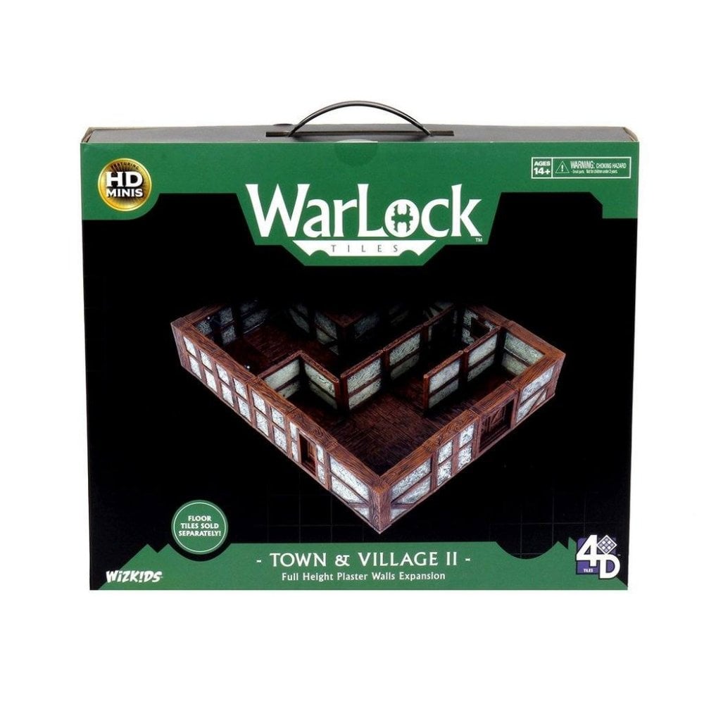 WarLock Tiles: Town & Village II - Full Height Plaster Walls Expansion - Beanie Games