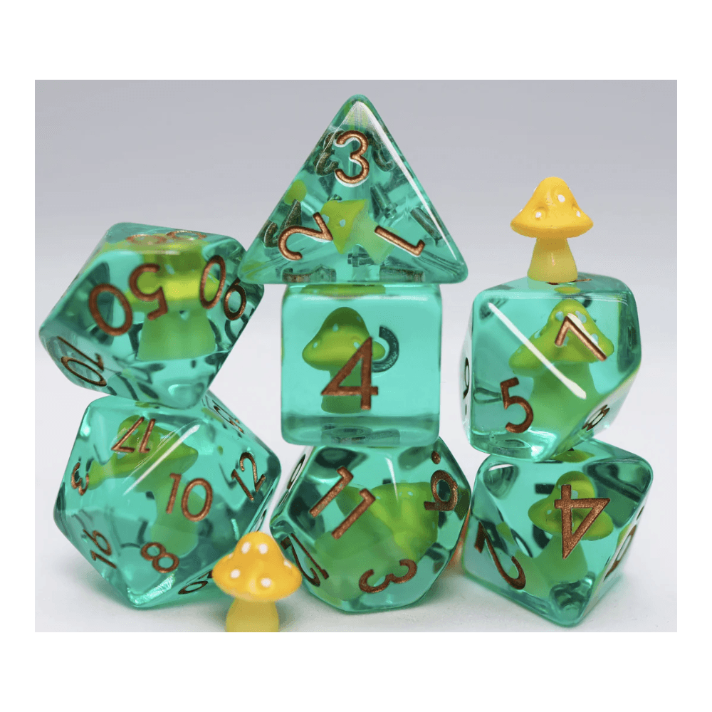 Yellow Mushroom RPG Dice Set - Beanie Games