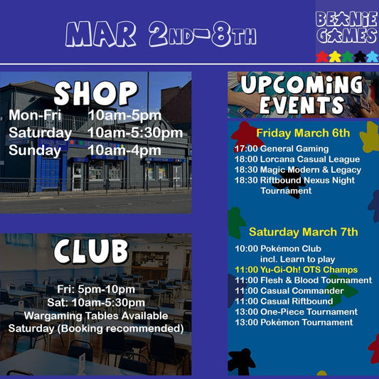 2nd-8th March @ Beanie Games - Beanie Games