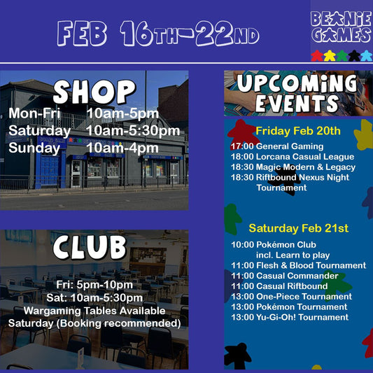 This week @ Beanie Games w/c 16th Feb - Beanie Games
