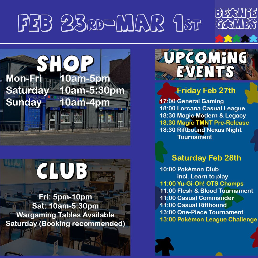 This Week @ Beanie Games w/c 23rd Feb - Beanie Games