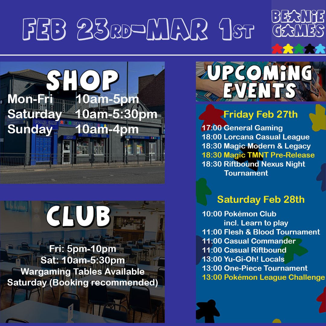 This Week @ Beanie Games w/c 23th Feb '26 - Beanie Games