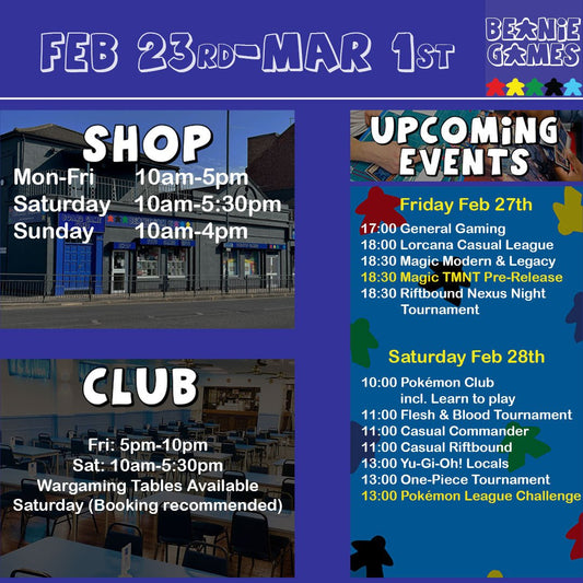 This Week @ Beanie Games w/c 23th Feb '26 - Beanie Games