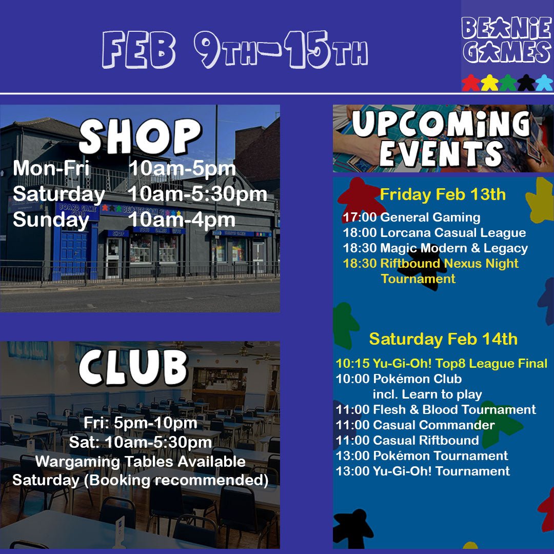 This week at Beanie Games w/c 9th February - Beanie Games