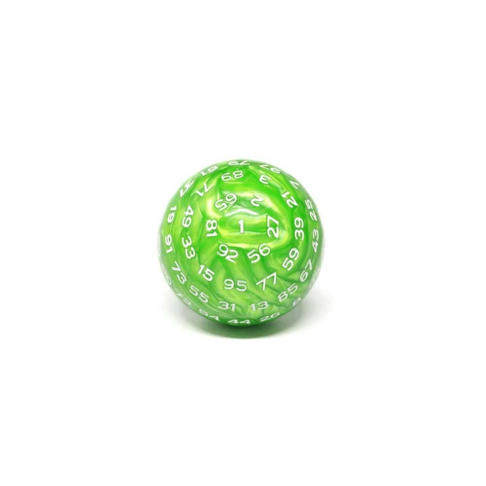 100 Sided Die - Green Pearl D100 - Beanie Games