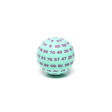 100 Sided Die - Mint Rose D100 - Beanie Games