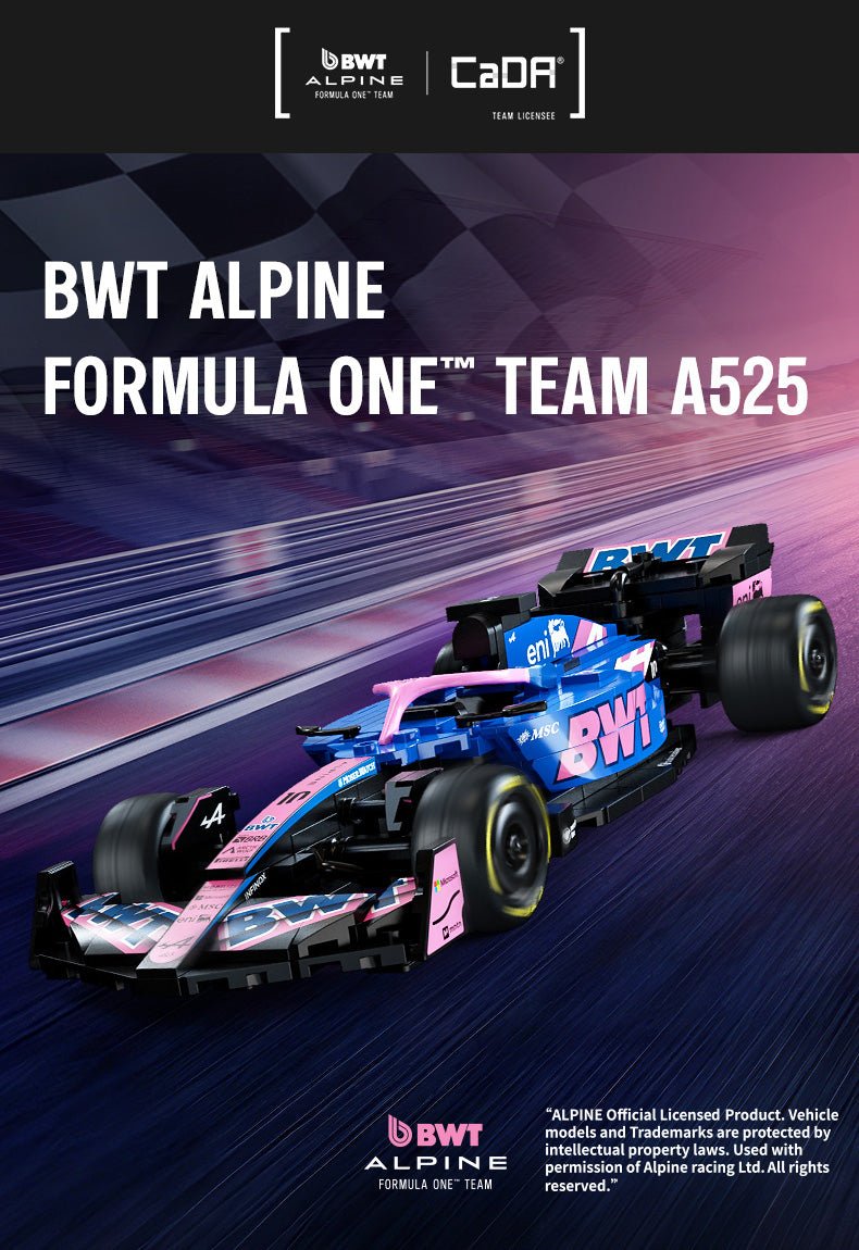 1:24 BWT Alpine F1 Team A525 Racing Car - 300 pcs - Beanie Games