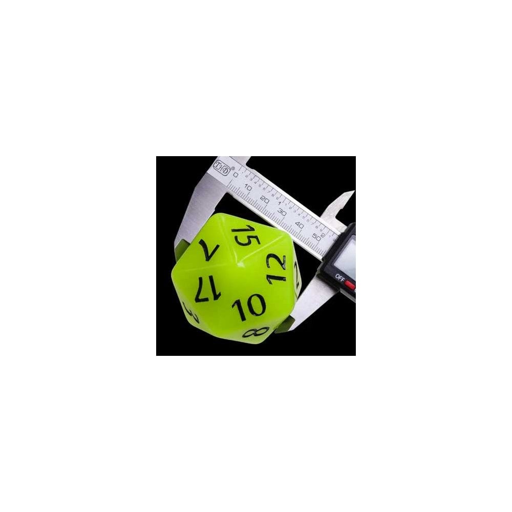 55mm Titan D20 - Glow in the Dark Yellow - Beanie Games