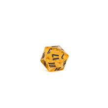 55mm Titan D20 - Sharp Edge Orange Bubbles - Beanie Games