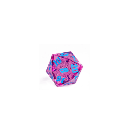 55mm Titan D20 - Sharp Edge Purple Bubbles - Beanie Games