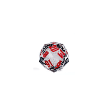 55mm Titan D20 - Sharp Edge Red and Black Bubbles - Beanie Games