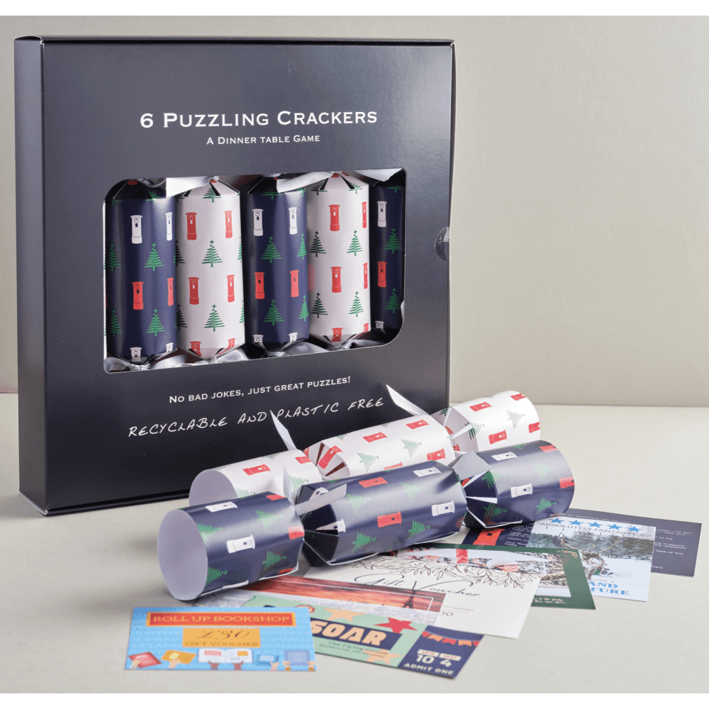 6 Christmas Crackers - Escape Room Crackers, Puzzle Game - Beanie Games