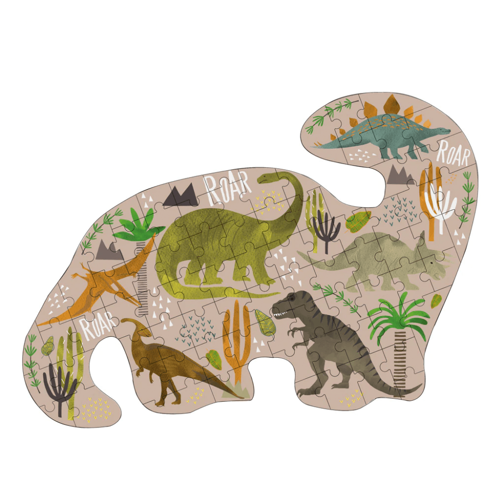 80 Piece Dino - Shaped Jigsaw with Shaped Box - Dinosaur - Beanie Games
