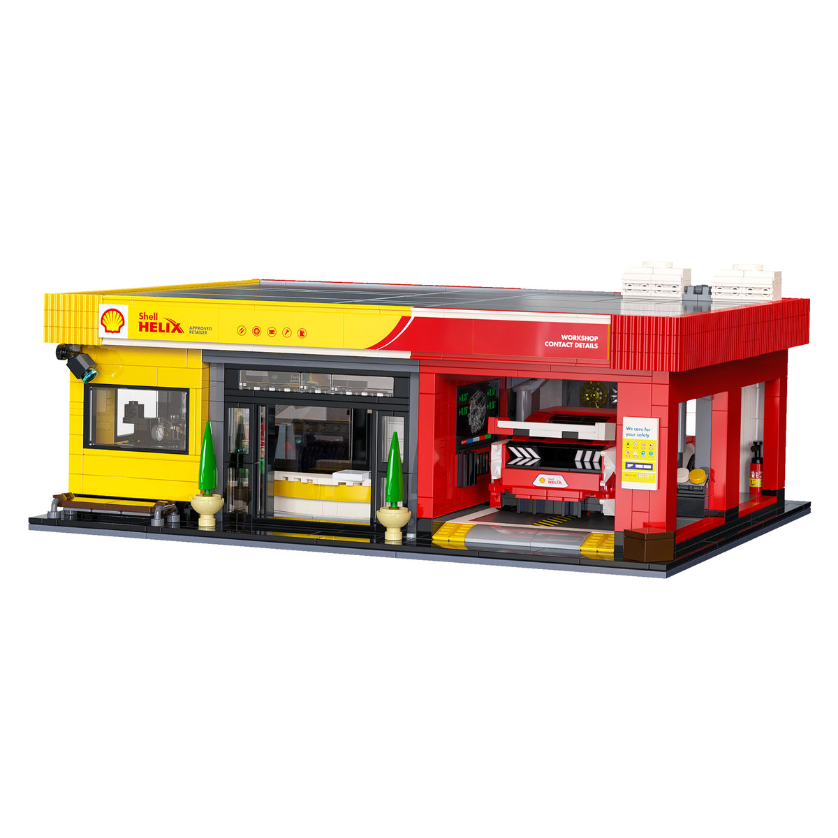Shell Service Station with Car - 1697 pcs