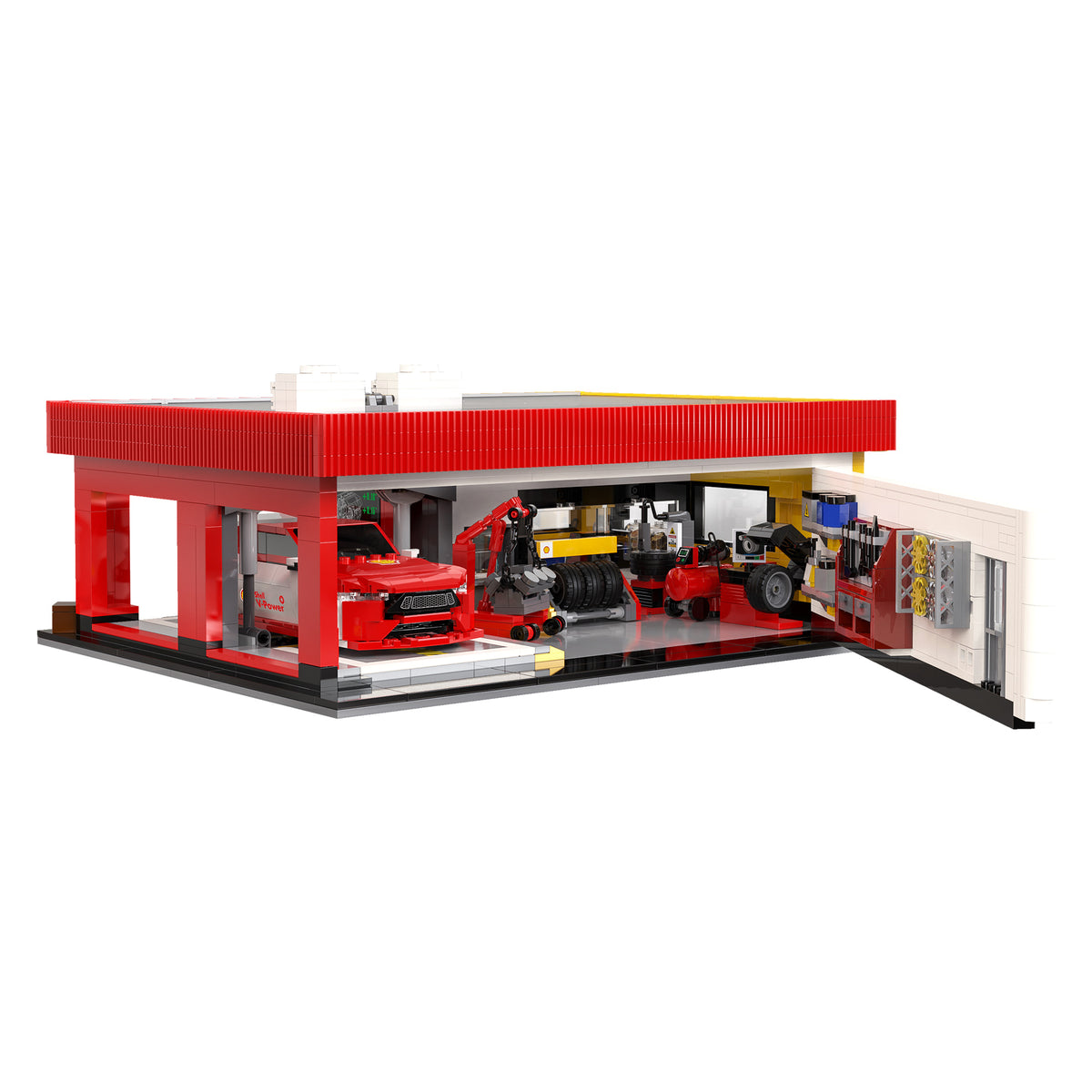 Shell Service Station with Car - 1697 pcs