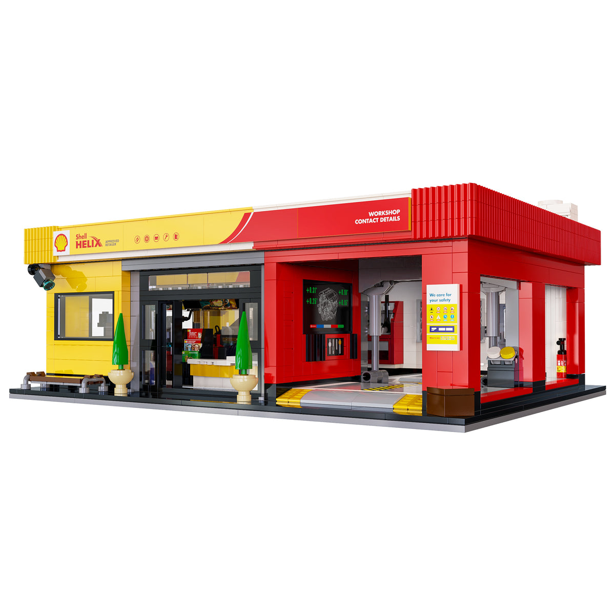 Shell Service Station with Car - 1697 pcs