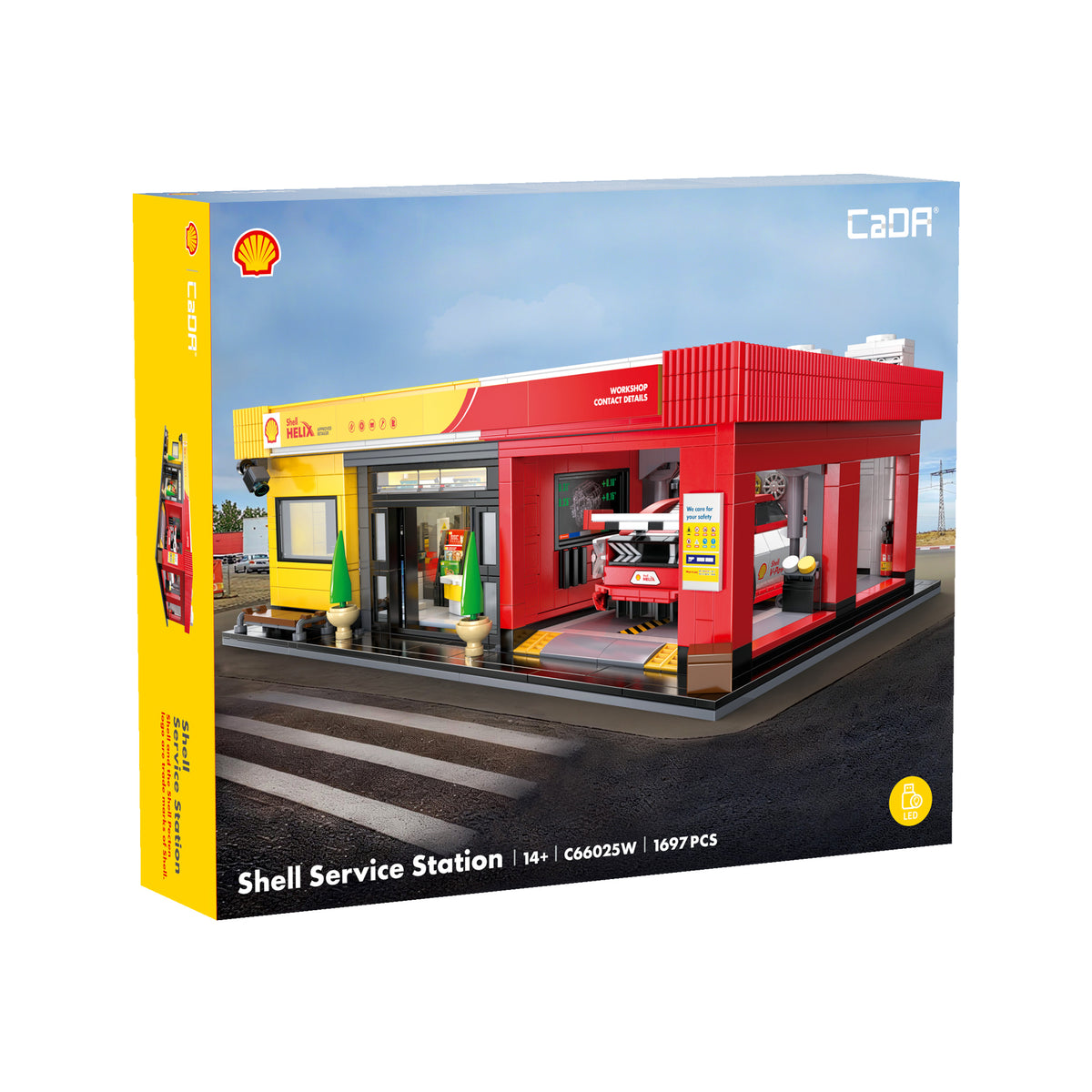 Shell Service Station with Car - 1697 pcs