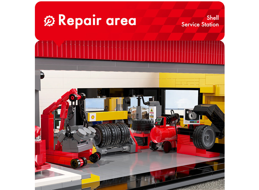 Shell Service Station with Car - 1697 pcs