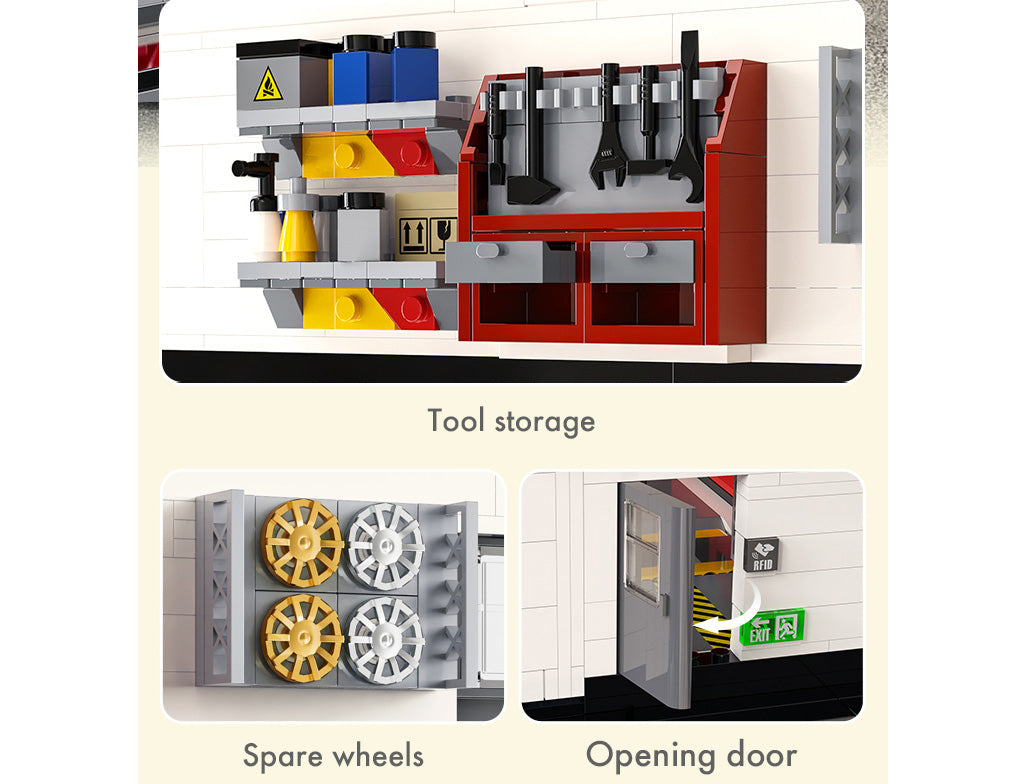 Shell Service Station with Car - 1697 pcs