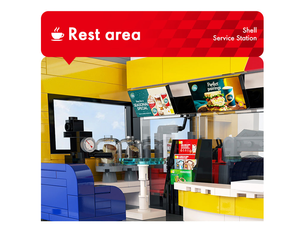 Shell Service Station with Car - 1697 pcs