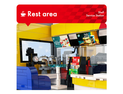 Shell Service Station with Car - 1697 pcs