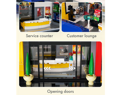 Shell Service Station with Car - 1697 pcs