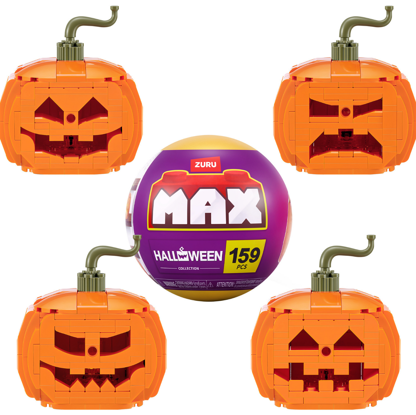 MAX Premium LED Pumpkin Collection Building Bricks