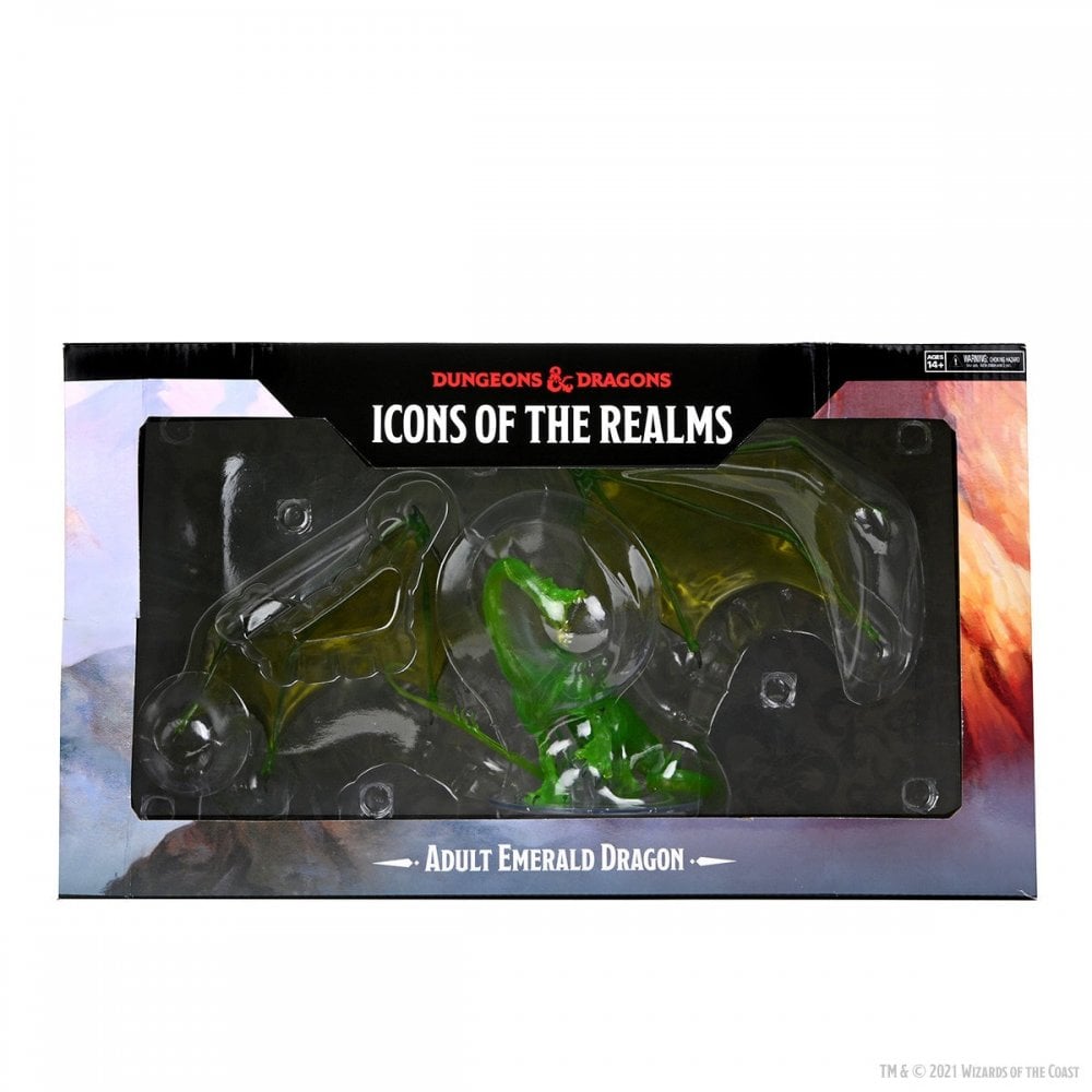 Adult Emerald Dragon Premium Figure: D&D Icons of the Realms - Beanie Games